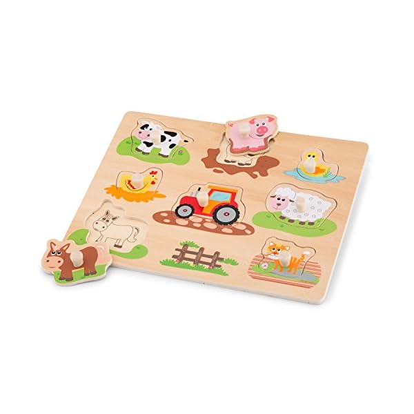 New Classic Toys - 10537 - Steckpuzzle - Bauernhof – Bild 3