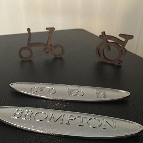 Flower Studio Metallic Embossed Decals for Brompton in Silver (Pair) Metallic Sticker FR-Decal-SIL