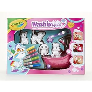 CRAYOLA Washimals Pets - Bathtub Playset | Colour Your Own Washimal Pets Again and Again | Includes 6 Washable Markers…