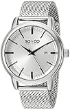 SO&CO New York Men's 5207.1 Madison Quartz Date Stainless Steel Mesh Bracelet Watch