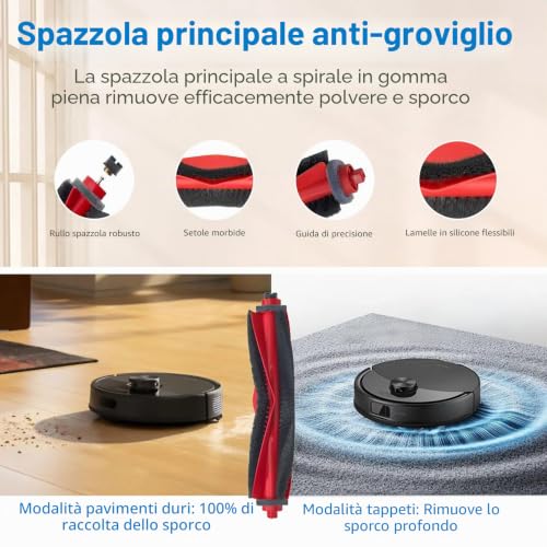 Q10 S5 Accessories Set for Roborock Q10 S5 / Q10 S5+ Robot Vacuum Cleaner: 1 Main Brush, 4 Cleaning Cloths, 4 HEPA Filters, 4 Side Brushes, 2 Cleaning Tools