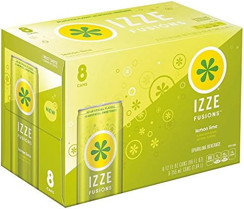 IZZE Fusions Lemon Lime Sparkling Beverage, 8 Count, 12 fl oz Cans