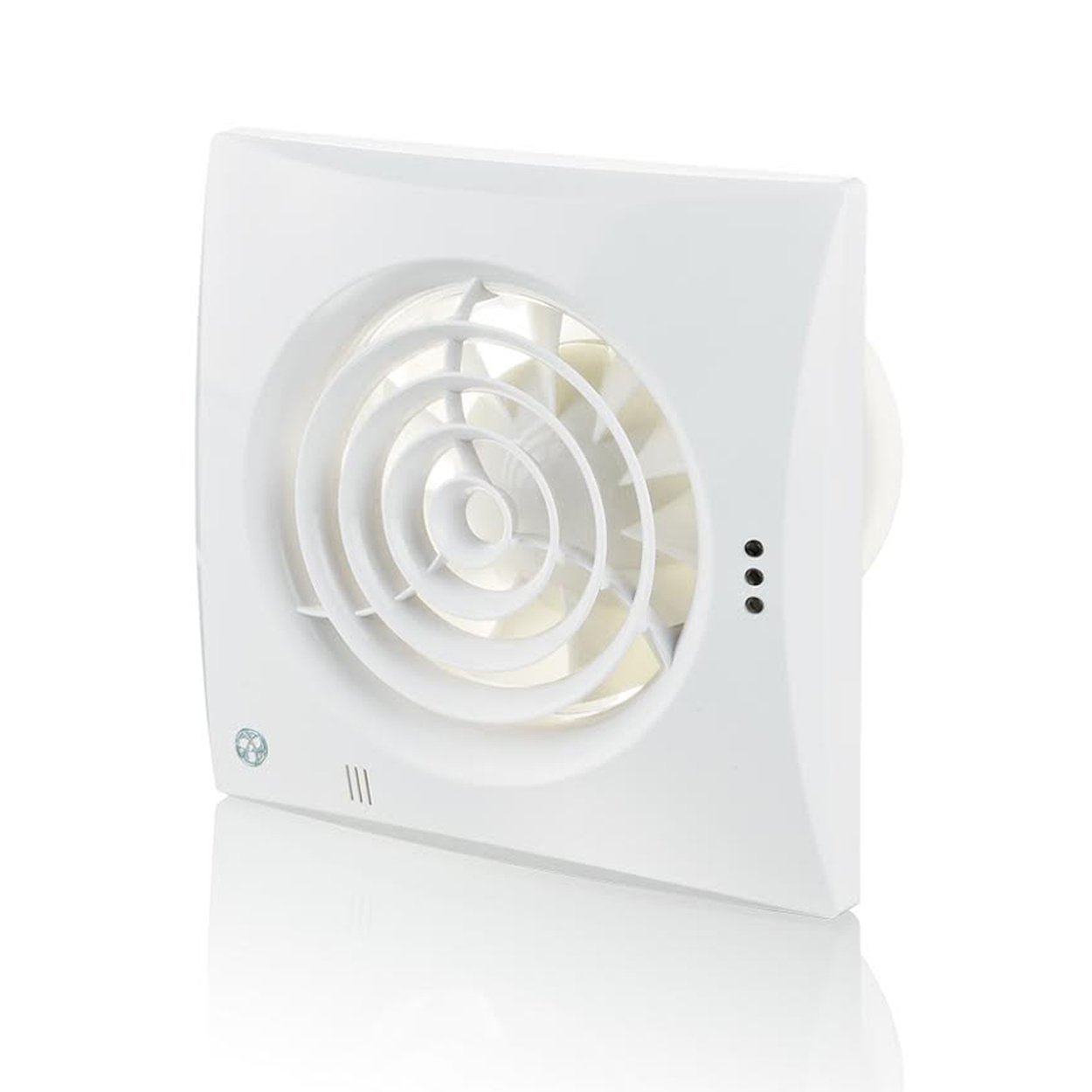 Blauberg UK CALM 100 H 100 mm Kitchen or Bathroom Extractor Fan - Brilliant White with Timer & Humidity Sensor