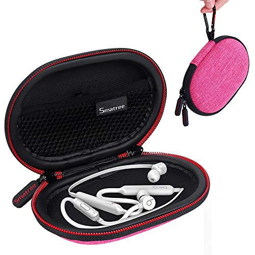 Smatree Headphone Hard Case Compatitble BeatsX, Powerbeats2, Powerbeats3 Earphones, Jaybird X3 Bluetooth Sports Headphones (Pink)