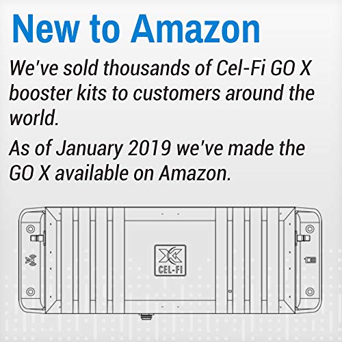 Cel-Fi GO X: The Only 100 dB Single Carrier Cell Phone Signal Booster for Homes & Offices - for Verizon, AT&T, Or T-Mobile - 1 Dome Antenna Kit
