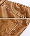 WULFUL Men's Faux Leather Jacket Brown with Removable Hood Vintage Pu Leather Coat,Brown,Medium