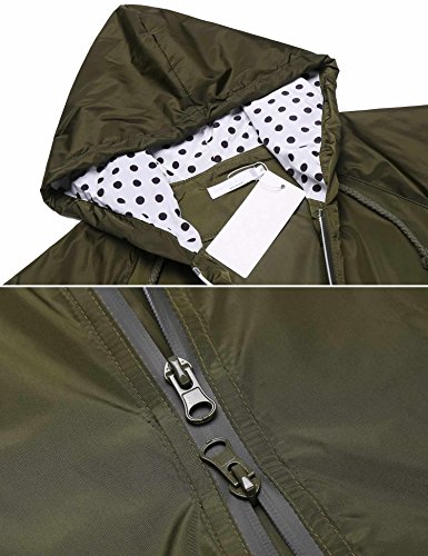 Unibelle Waterproof Lightweight Rain Jacket Active Outdoor Hooded Raincoat for Women