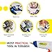 PROkleber Hot Melt Glue Gun Kit Full Size 100 Watt with Carry Bag and 12 pcs Glue Sticks, for DIY, Arts & Crafts Projects, Sealing, Quick Repairs, Light and Heavy Duty, Home, Office (White/Blue)