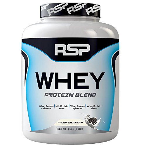 RSP Nutrition Whey Protein Powder Blends, Cookies and Cream, 4 Pound