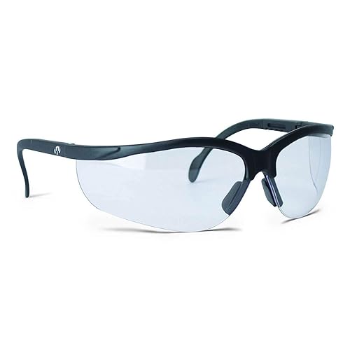 Walker's Sport High-Grade Polycarbonate Lenses Half Frame Soft Rubber Nose  Piece Adjustable Safety Shooting Glasses, Clear in Kuwait Whizz Safety