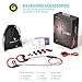 Wireless Sport Bluetooth Headphone BOROFONE BE1 Workout Headset With Earhook Design With Microphone Sweatproof Waterproof IPX4 Noise Canceling Stereo Hifi Sound Outdoor Running For Gym (Red)