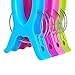 Ecrocy 4 Pack Jumbo Size Beach Towel Clips for Beach Chairs Or Lounge Chair - Keep Your Towel From Blowing Away,clothes Lines - Jumbo Size 6.3 Inch