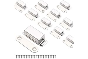 Mousike Cabinet Magnets Magnetic Door Catch Stainless Steel Door Magnet for Kitchen Bathroom Cupboard Wardrobe Closet Closures Cabinet Door Drawer Latch 20 lbs(10Pack)