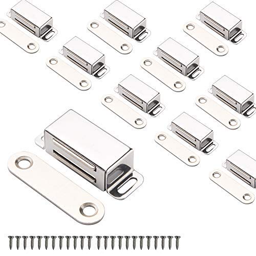 Mousike Cabinet Magnets Magnetic Door Catch Stainless Steel Door Magnet for Kitchen Bathroom Cupboard Wardrobe Closet Closures Cabinet Door Drawer Latch 20 lbs