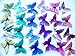 24 Assorted Rainbow Multicolored Decorative Wafer Paper Butterflies© 1.75