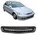 FREEMOTOR802 Compatible with 1996-1998 Honda Civic Front Grille, Black ABS Bumper Hood Grill Cover