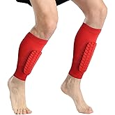 2 Pack Soccer Shin Guards Soccer Adult, Soccer Shin Guards for Kids Soccer Shin Pad with Honeycomb Pads, Shin Defender Shin Guard Sleeves, Ski Shin Guards Ski Shin Pads