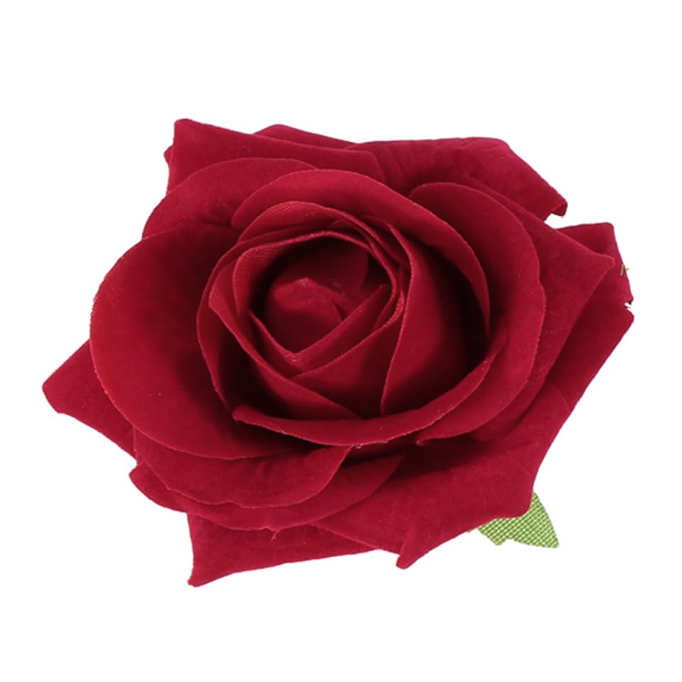 Photo 1 of Lurrose Red Rose Hair Clips Floral Brooch Rose Hair Clips Hair Pins Brooch for Woman Girl Wedding Party Favor Accessories Flower Girl Hair Accessory