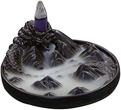 Frankincense Incense Stick Holder Free 10 Ceramic Return Incense Burner Incense Cone Incense Cone Burner Return Air Humidifier for Home Office Gift Mountains River