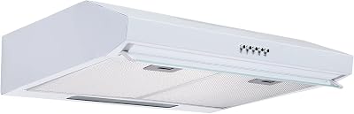 SIA VSR60WH 60cm Visor Cooker Hood White 320 m3/hr 3 Speed LED