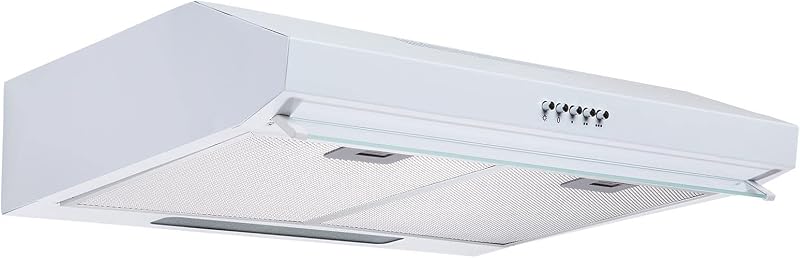 SIA VSR60WH 60cm Visor Cooker Hood White 320 m3/hr 3 Speed LED