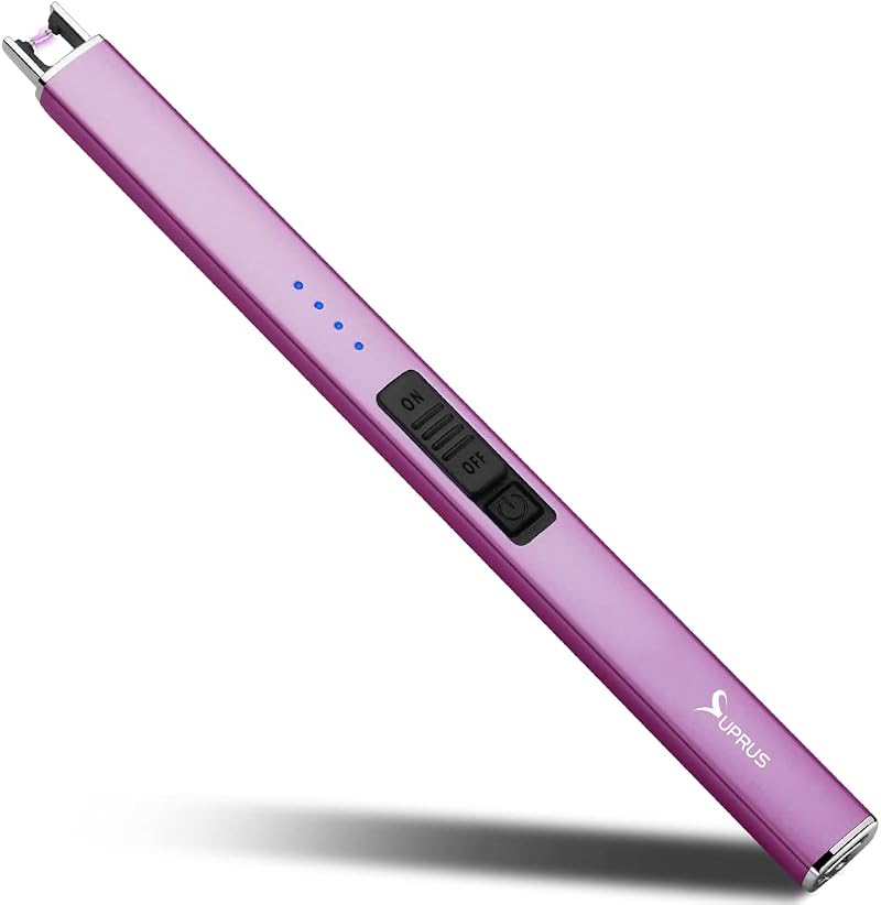 SUPRUS Electric Lighter Arc Windproof USB Rechargeable Purple