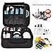 ibeacos Travel Makeup Bag Large Cute Cosmetic Bag for Women Leather Makeup Case Professional Cosmetic Train Case Organizer with Adjustable Dividers for Cosmetics Make Up Tools Toiletry Jewelry,Black