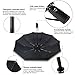 VATI Umbrella, Travel Umbrella Windproof with 210T Teflon Coating, Compact Folding Umbrellas with Ergonomic Handle, Auto Open/Close (Black) (Black)
