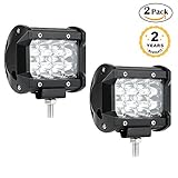 LED Light Bar, 2 PCS 36W 5500 Lumens LED Spot Light Off Road Light Driving Fog Light Super Boat Lights SUV Jeep Lamb Waterproof, 2 Years Warranty