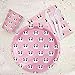Pink Panda Party Bundle, Includes Plates, Napkins, Cups, and Cutlery (24 Guests,144 Pieces)