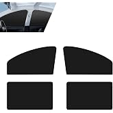 CyperFair 4 PCS Car Side Window Sunshades, Sun Blocking &amp; Heat Insulation Cooling Curtain, Blackout Privacy Blind for Front Rear Side Windows, Multi-functional Cover for Most Vehicles (Black)