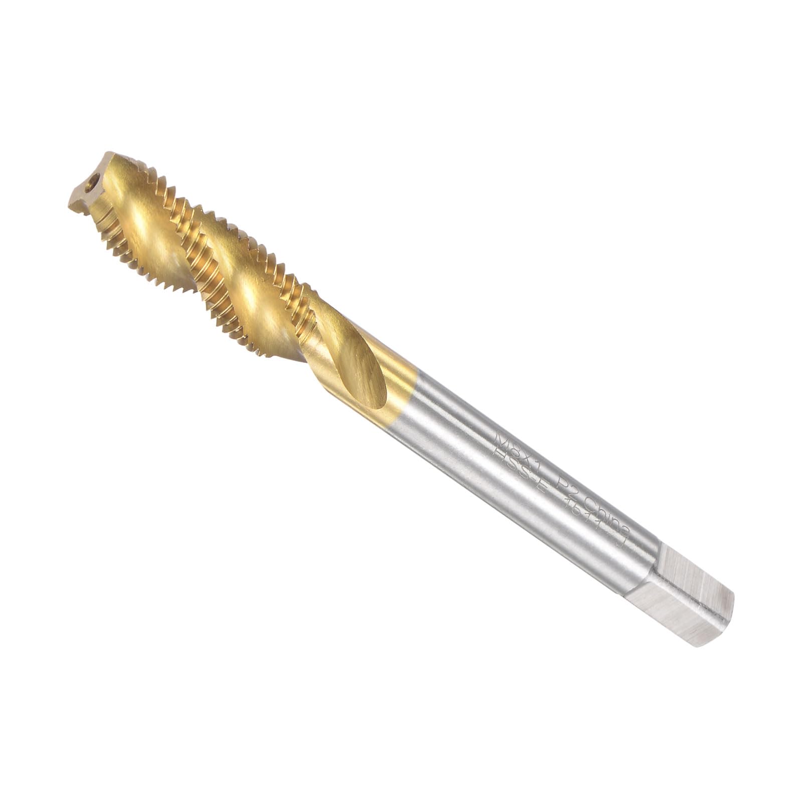 CoCud Spiral Flute Threading Tap, M8 x 1 Thread Size 3 Flutes, High Speed Steel Tapping Tool - (Applications: for Processing Holes & Sticky Materials)