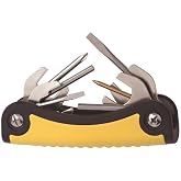 Innovative Scuba Concepts New T-2 Scuba Toolpack Multi Tool for Repairing &amp; Adjusting Scuba Diving Regulators (11 Stainless Steel Tools), Black/Yellow
