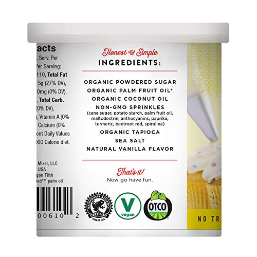 MISS JONES BAKING CO. CONFETTI POP VEGAN FROSTING, 11.98 OUNCE