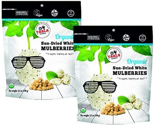 Organic Sun Dried White Mulberries 3.5 oz (2)