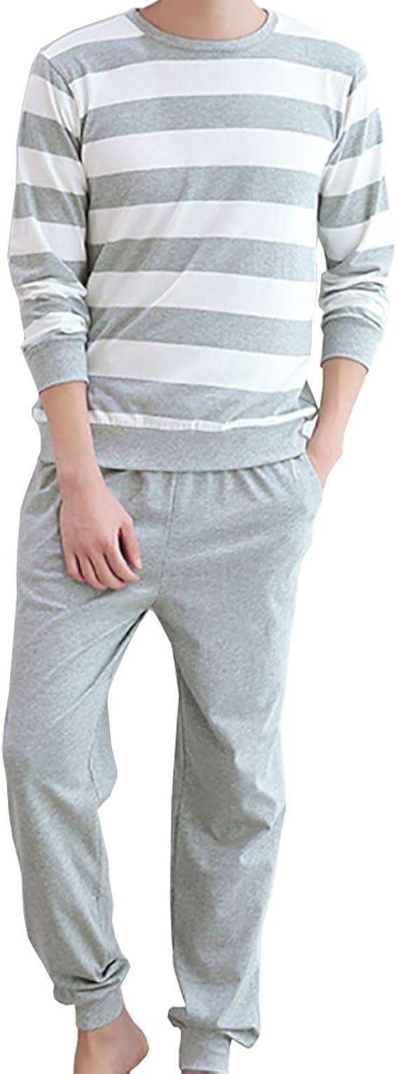 Amazon パジャマ レディース 上下セット 長袖 ルームウェア 通年 カップルパジャマ綿 ゆとり ボーダー 男女兼用 パジャマ ルームウェアセット 通販