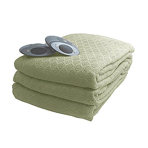 Biddeford Electric Heated Warming Blanket, Queen Size, Clover Size - Diamond Weave w/ Digital Controller