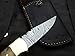 DKC Knives (13 5/18) Sale DKC-728 Golden STAG Rustic Stag Horn Damascus Steel Folding Pocket Knife Black-White Bone 6oz 7