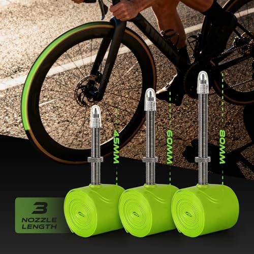 TPU Inner Tube Road Bike 38 g Ultralight Compatible with 700 x 18/23/25/28/30/32C Bicycle Inner Tube Metal Removable Presta Valve 45/60/80 mm