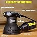 Random Orbit Sander, TECCPO 5-inch 2.4Amp/12,500 OPM Orbit Sander with 12 Pcs Sandpapers, Recyclable Cotton Dust Bag, Dust Collection System for Tight Spaces Sanding in Home Decoration - TARS23P