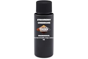 Virginia Candle Supply Strawberry Cheesecake Fragrance Oil (1 oz Bottle) for Candle Making, Soap Making, Room Sprays, Lotions, Car Fresheners, Slime, Bath Bombs, Warmers