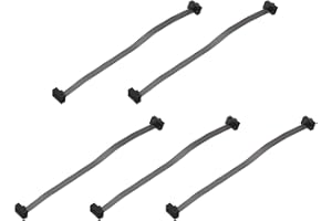 MECCANIXITY 5 Pcs IDC Flat Ribbon Cable, 1.27mm Pitch 4mm Width 10cm Long 6 Pin FC to FC Flat Ribbon Connector Jumper Wire fo