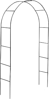 DIVCHI Black Metal Garden Arbour Arch Steel Frame 2.4m Centre Height view 8