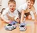 Kiddie Play Battery Operated Bump and Go Toy Ambulance and Police Car Play Set for Kids with Siren and Flashing Lights