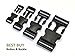 10 pcs Dual Adjustable Side Release Plastic Buckles 3/4 Inch (20 mm)