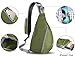 WATERFLY Sling Chest Backpacks Bags Crossbody Shoulder Triangle Packs Daypacks for Cycling Walking Dog Hiking Boys Girls Men Women, Olive