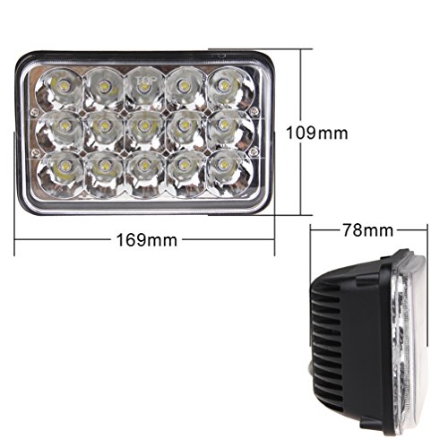 image for SUNPIE Rectangular 4x6 Inch LED Headlights Bulb for Peterbilt Kenworth