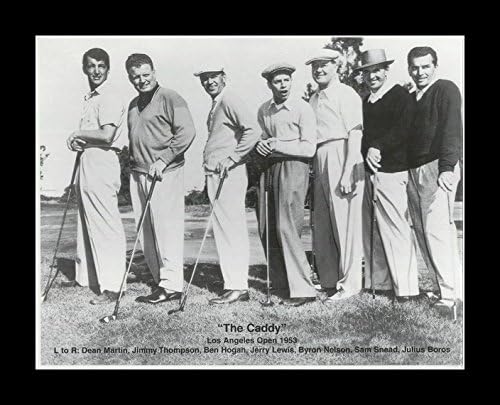 8 x 10 All Wood Framed Photo Dean Martin &amp; Jerry Lewis 1953 Los Angeles Golf Open
