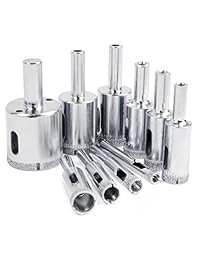 Bastex Diamond Broca Bit, 10 Piezas Bits - Set de herramientas de cristal, azulejo, mármol y cerámica extractor hueco