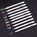 10 Assorted Colors Metallic Marker Pens 1mm Tip Metallic Color Sexangular Painting Brush Marker Set for Kids Teens Adults DIY Photo Album Black Graffiti Book Making Gift Invitation Card Thank-You Note